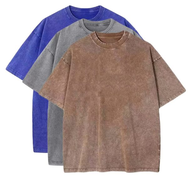 Acid Washed T Shirt For Men - Image 4