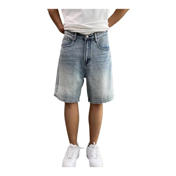 Washed Denim Shorts For Men