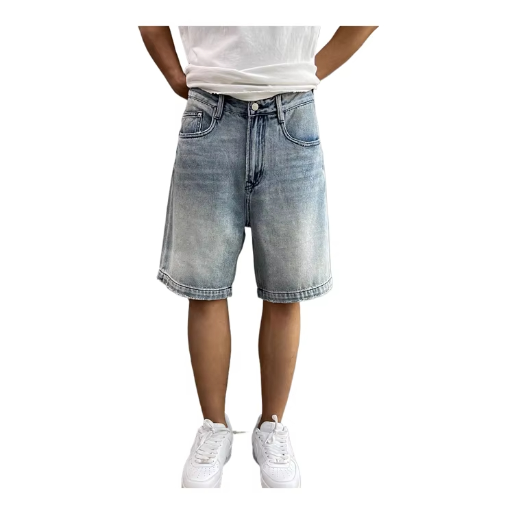 Washed Denim Shorts For Men