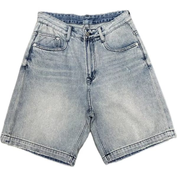 Washed Denim Shorts For Men - Image 3