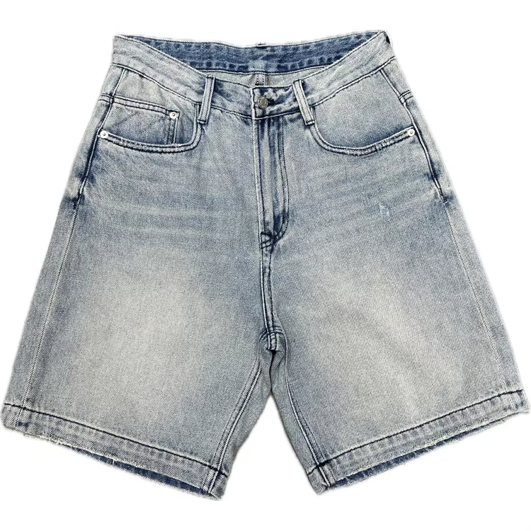 Washed Denim Shorts For Men - Image 3